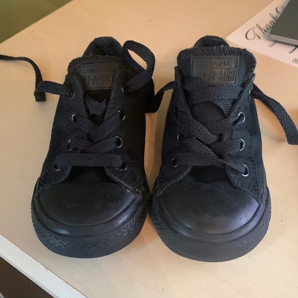 Toddler converse black 8c
